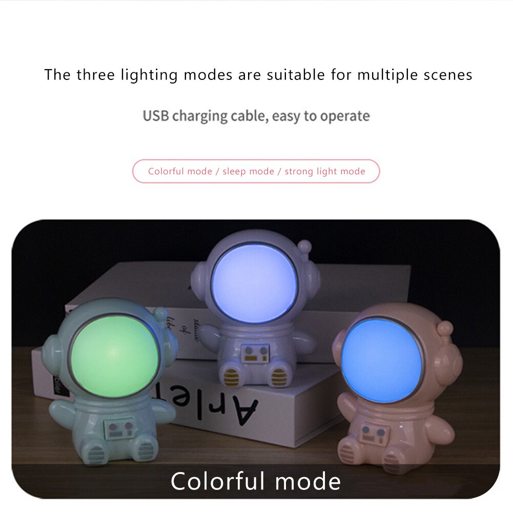 Astronaut LED Night Lights Portable Spaceman USB Charing Night Light for Children's Night Light Space Lovers Xmas Gifts with Box