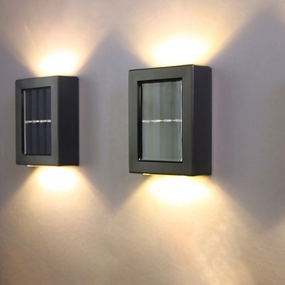 LED Solar Wall Light Outdoors Waterproof IP65 Porch Stairs Steps Wall Lamp Yard Garden Decoration Lighting Solar Lamps Dropship