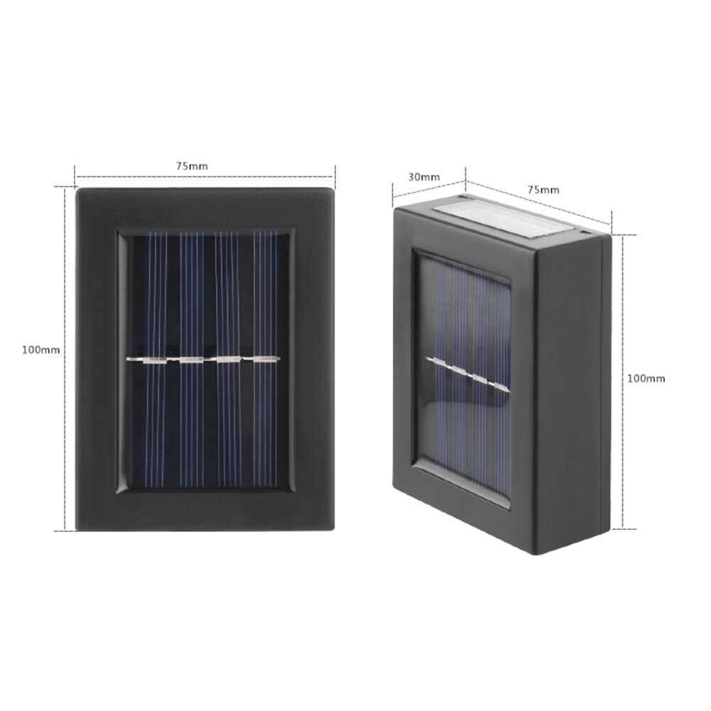 LED Solar Wall Light Outdoors Waterproof IP65 Porch Stairs Steps Wall Lamp Yard Garden Decoration Lighting Solar Lamps Dropship