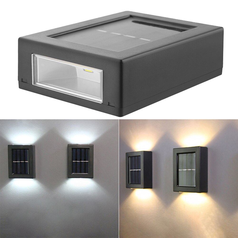 LED Solar Wall Light Outdoors Waterproof IP65 Porch Stairs Steps Wall Lamp Yard Garden Decoration Lighting Solar Lamps Dropship