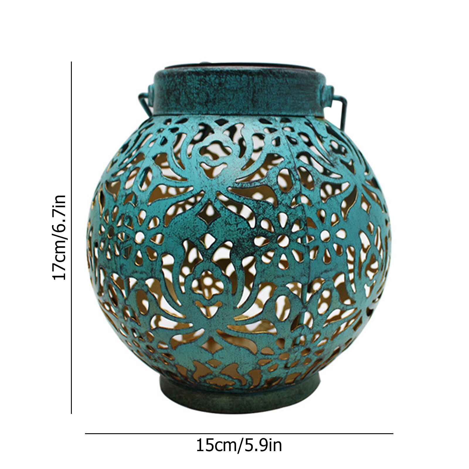Solar Hanging Lantern LED Lights Waterproof Outdoors Solar Lamp for Pathway Walkway Retro Iron Art Garden Decoration Solar Light