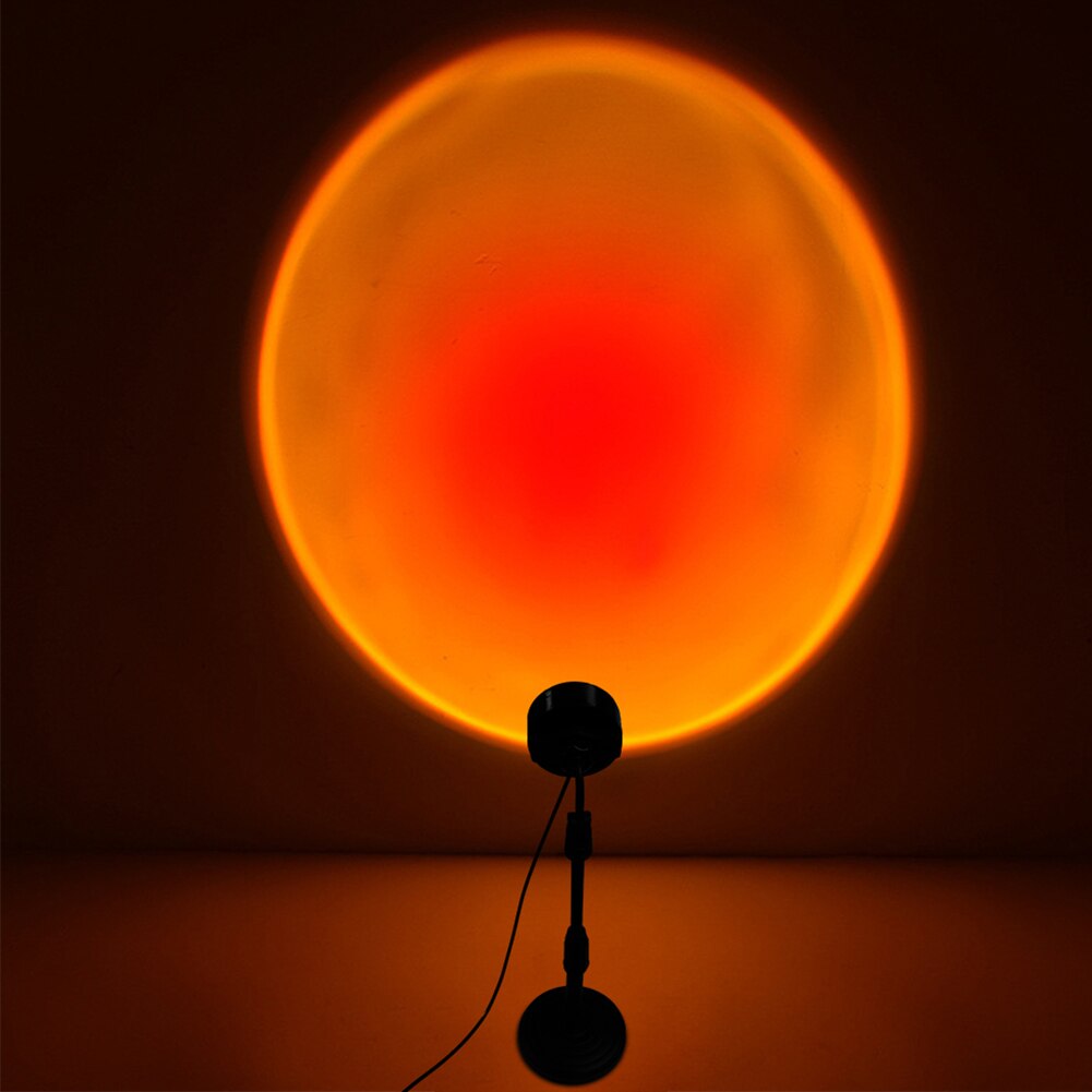 USB Sunset Projector Lamp Rainbow Atmosphere LED Table Night Light for Home Bedroom Coffe Shop Background Wall Decoration Lighti