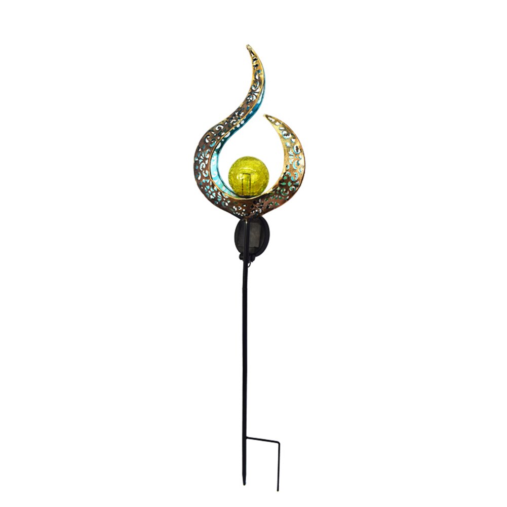 Solar LED Sun Moon Flame Night Light Outdoor Waterproof Retro Iron Lawn Solar Lamp Outdoor Yard Landscape Garden Decor Led Light