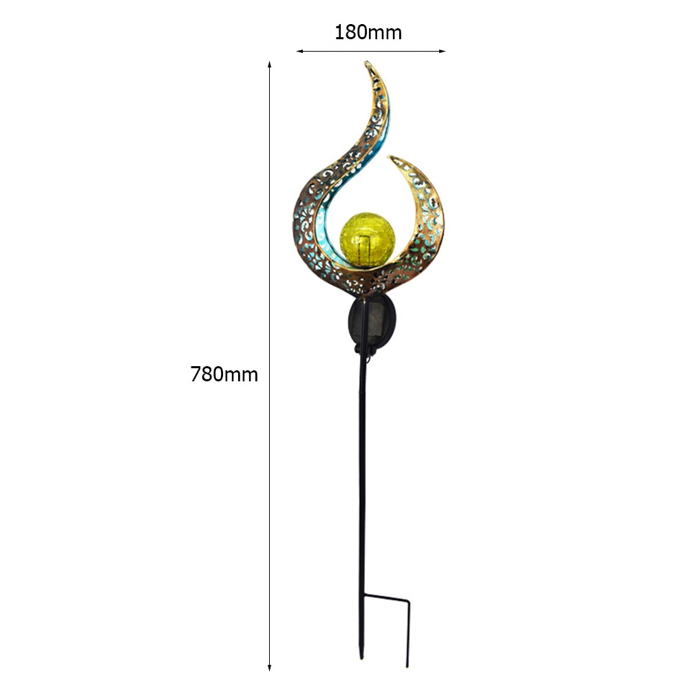 Solar LED Sun Moon Flame Night Light Outdoor Waterproof Retro Iron Lawn Solar Lamp Outdoor Yard Landscape Garden Decor Led Light