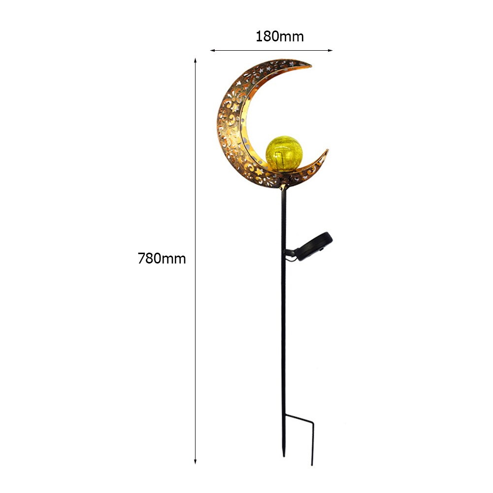 Solar LED Sun Moon Flame Night Light Outdoor Waterproof Retro Iron Lawn Solar Lamp Outdoor Yard Landscape Garden Decor Led Light