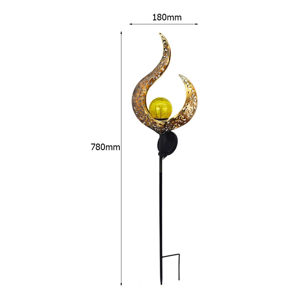 Solar LED Sun Moon Flame Night Light Outdoor Waterproof Retro Iron Lawn Solar Lamp Outdoor Yard Landscape Garden Decor Led Light