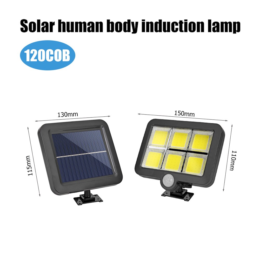 128LED Solar LED Light Outdoors IP65 Waterproof Remote Control Motion Sensor Solar Wall Lamp For Garden Decoration
