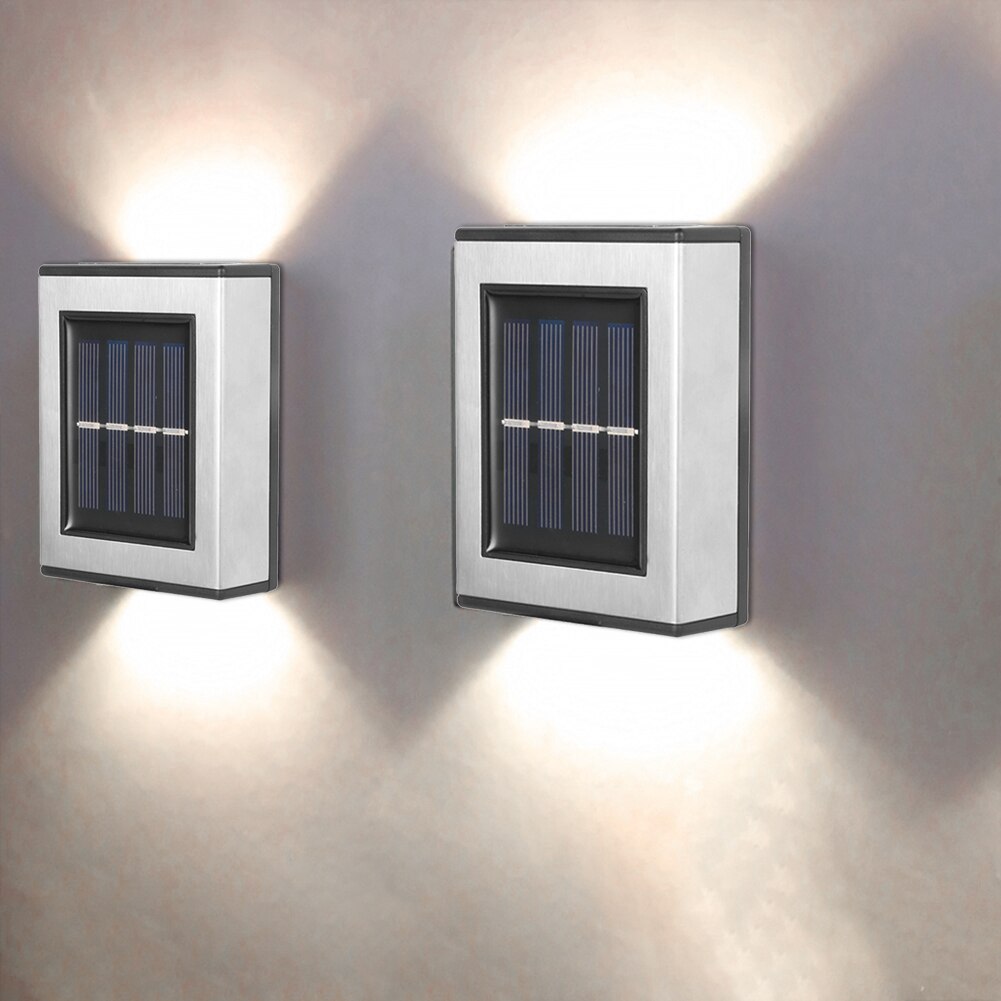 Solar Lamps Outdoor Solar Wall Lamp Light Waterproof Up And Down Garden Decorative Wall Lamp Street Lamps Home Stair Solar Light