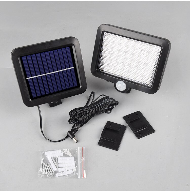 160LED Solar Powered Wall Light Courtyard Outdoors Waterproof PIR Motion Sensor Lighting Street Solar Lamp for Garden Decoration
