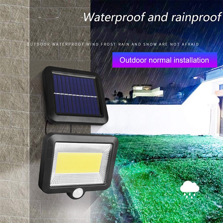160LED Solar Powered Wall Light Courtyard Outdoors Waterproof PIR Motion Sensor Lighting Street Solar Lamp for Garden Decoration