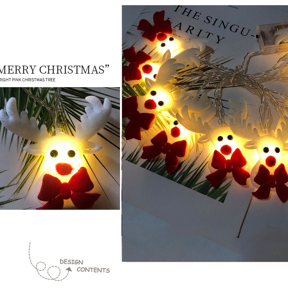 LED Christmas Fairy Garland String Light Battery Powered Lamp Xmas Decoration Lighting Indoor Home Party New Year String Lamp