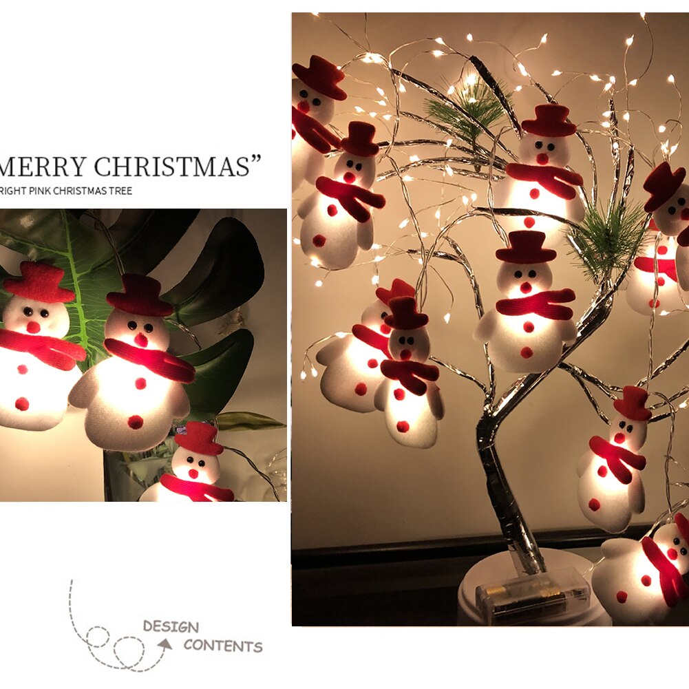 LED Christmas Fairy Garland String Light Battery Powered Lamp Xmas Decoration Lighting Indoor Home Party New Year String Lamp