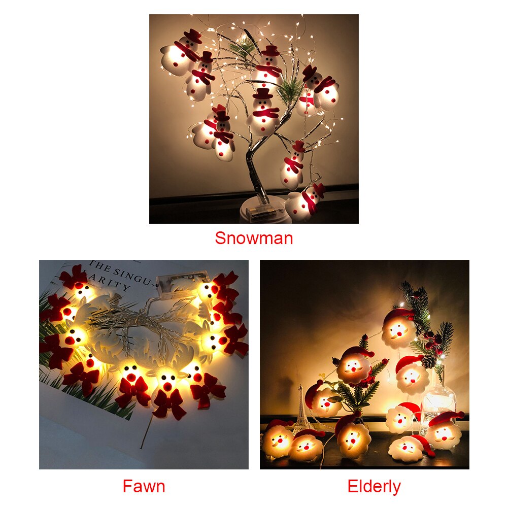 LED Fairy Garland String Light Snowman Christmas Tree Decorations Lighting for home Cristmas Party ornament Xmas Navidad gifts