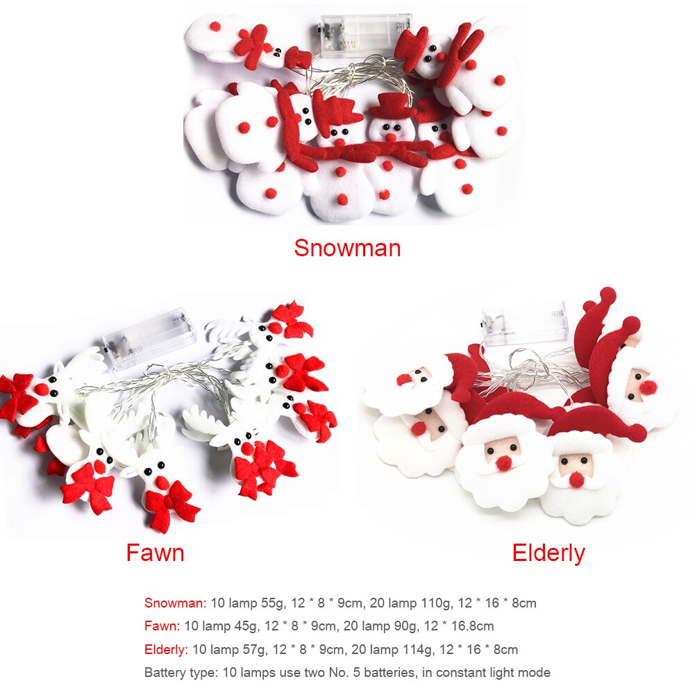 LED Fairy Garland String Light Snowman Christmas Tree Decorations Lighting for home Cristmas Party ornament Xmas Navidad gifts