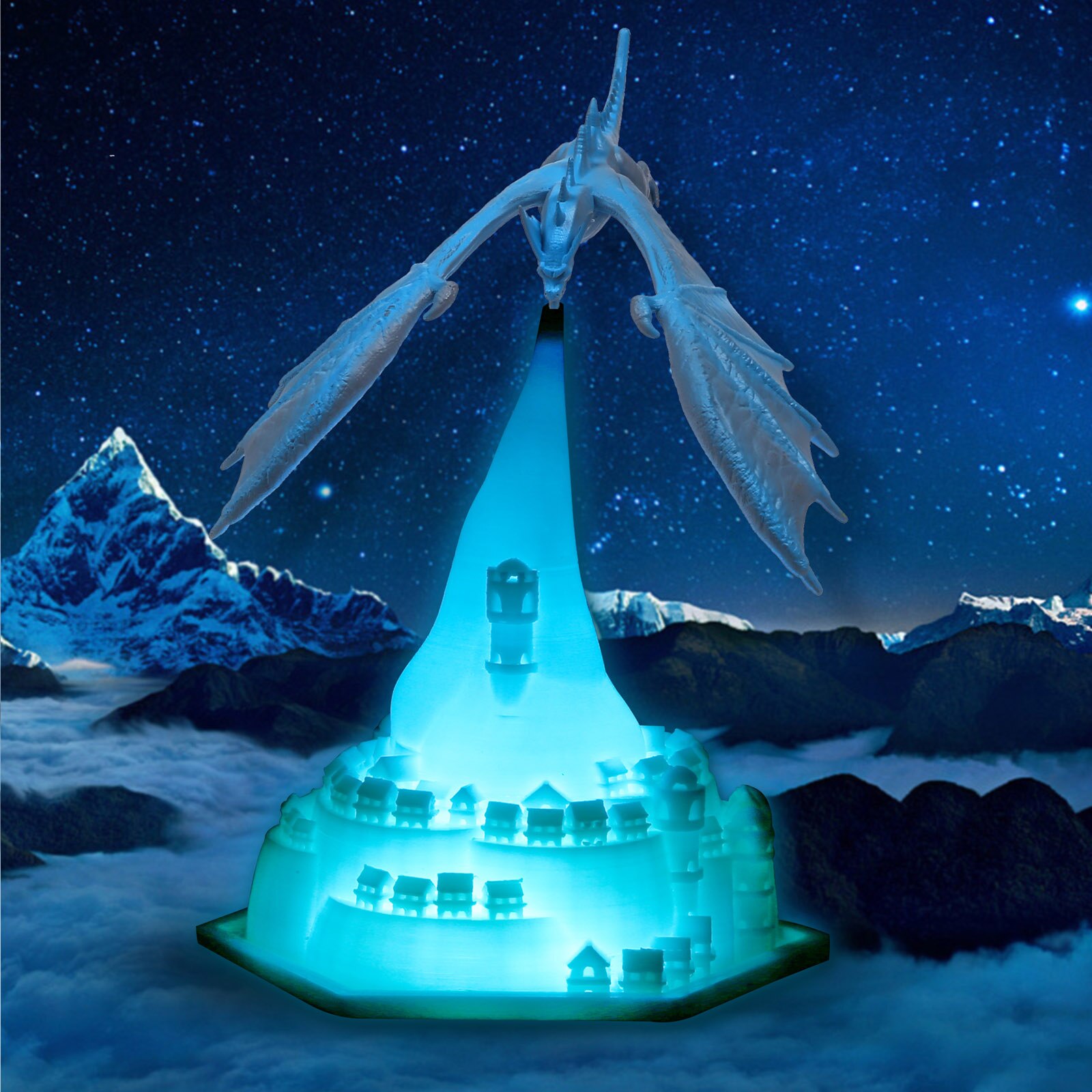 3D Printed LED Night Light USB Rechargeable Dragon Lamps For Home Hot Sale Night Lamp Christmas Decoration Gifts For Kids