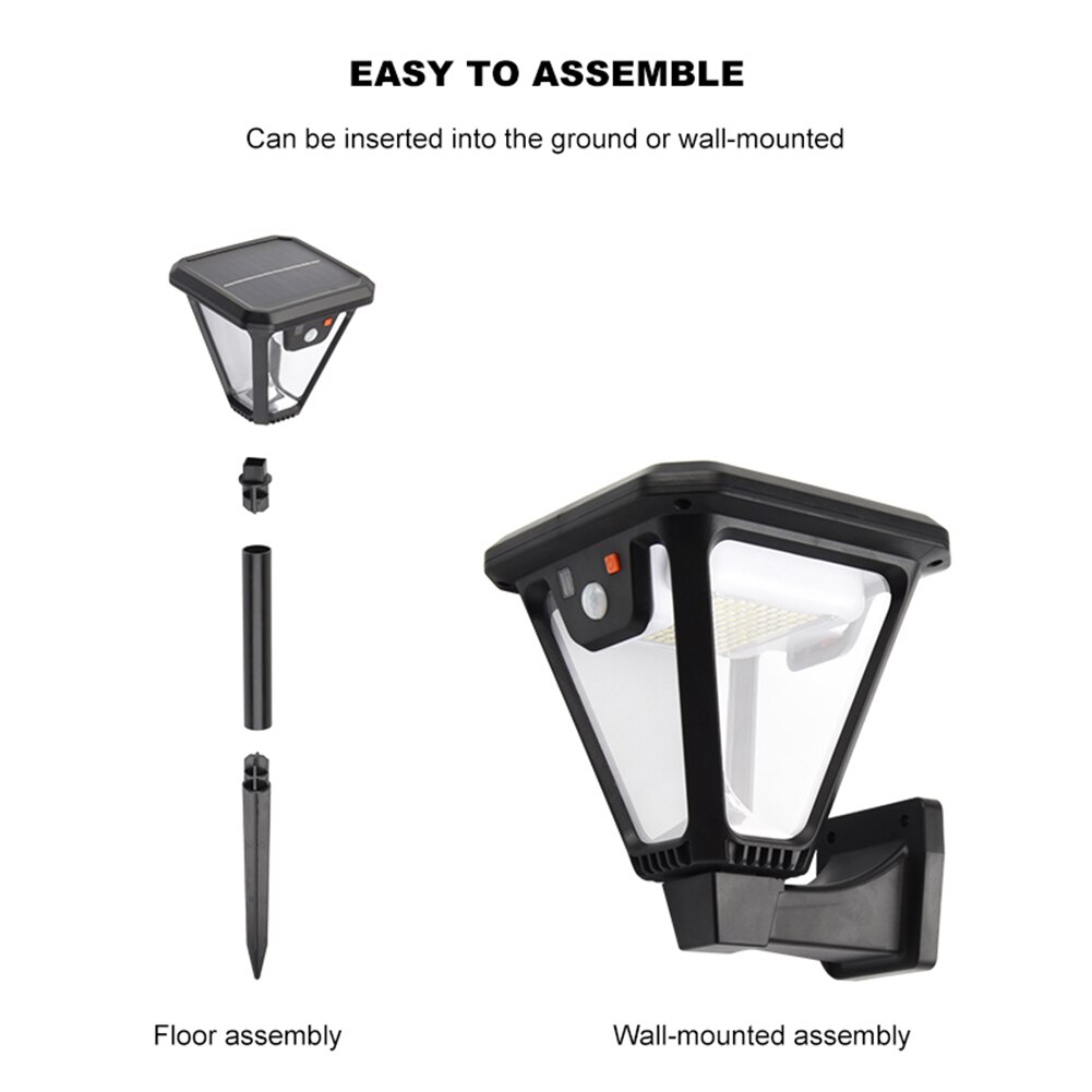 100LED Solar Powered Light Outdoors 3 Modes Sensor Remote Control Plug-In & Hanging Landscape Lawn Solar Lamp Garden Decoration