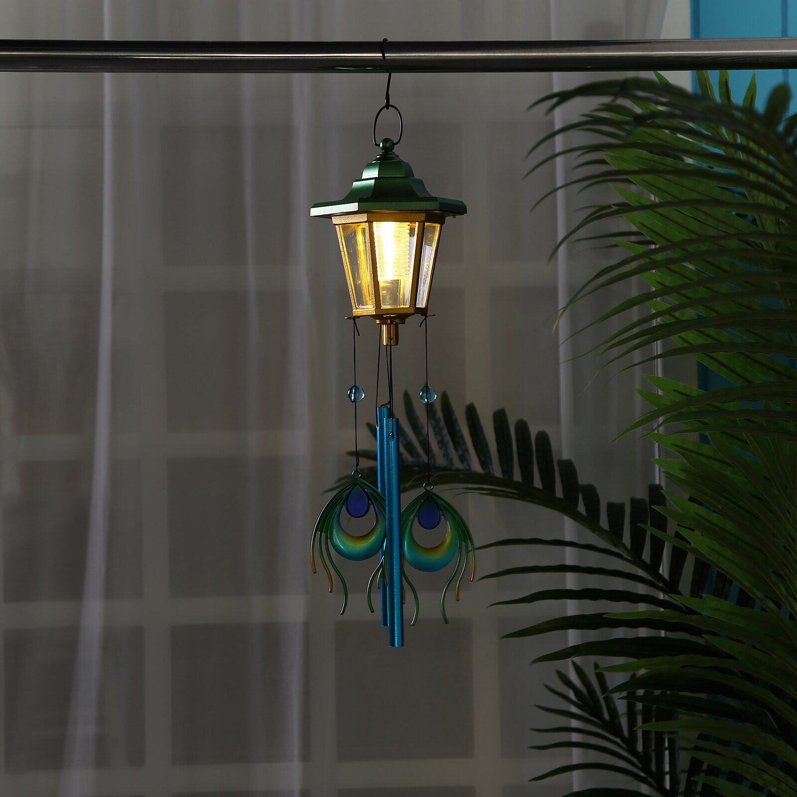 Wind Chime LED Solar Lights Outdoor Hanging Tubes Bells for Patio Balcony Yard Window Garden Decoration Wind Chimes Solar Lamps