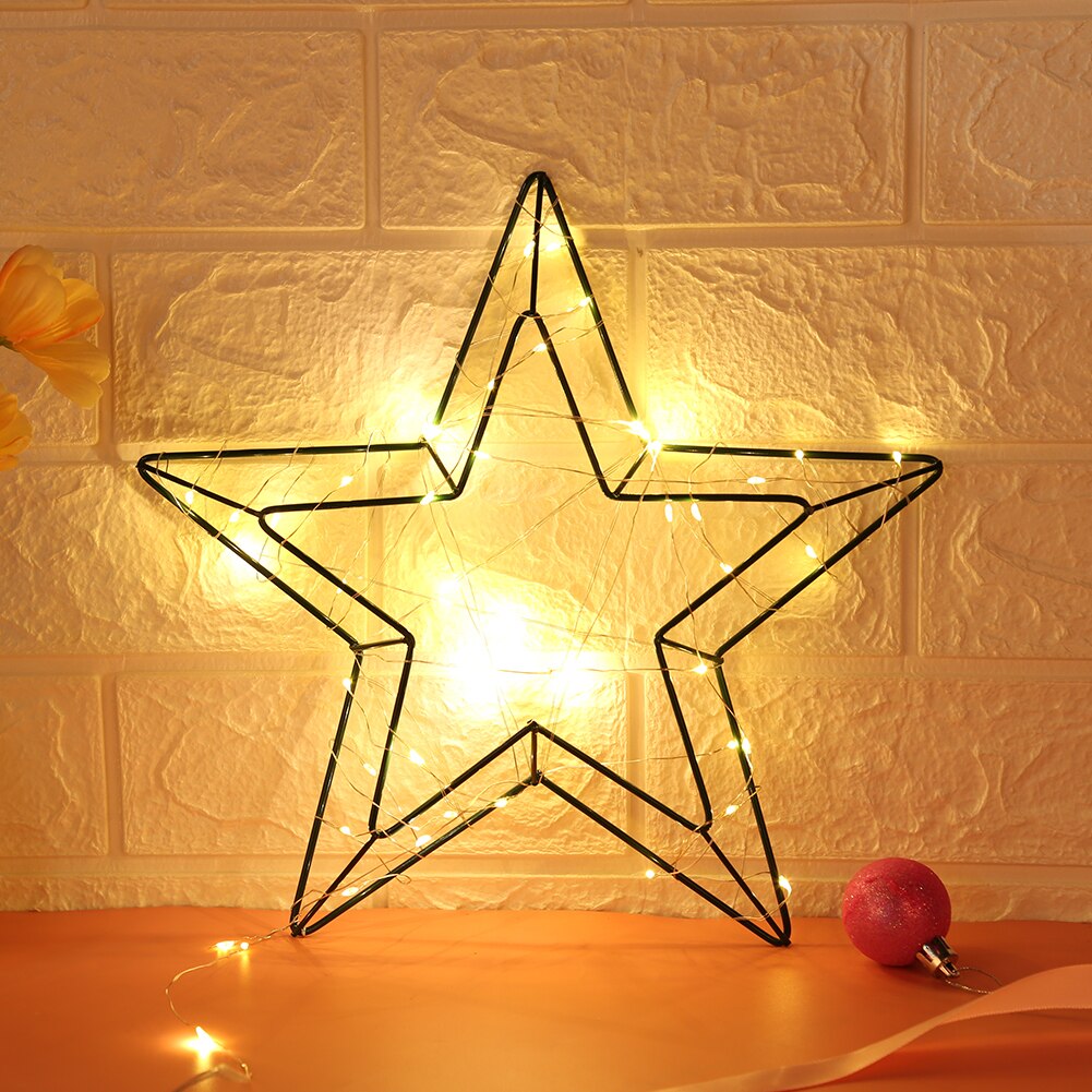 5m 50 LED Fairy String Night Lights Wrought Iron Christmas Wedding Garland Lamp for Indoor Outdoor Garden Decoration Lighting