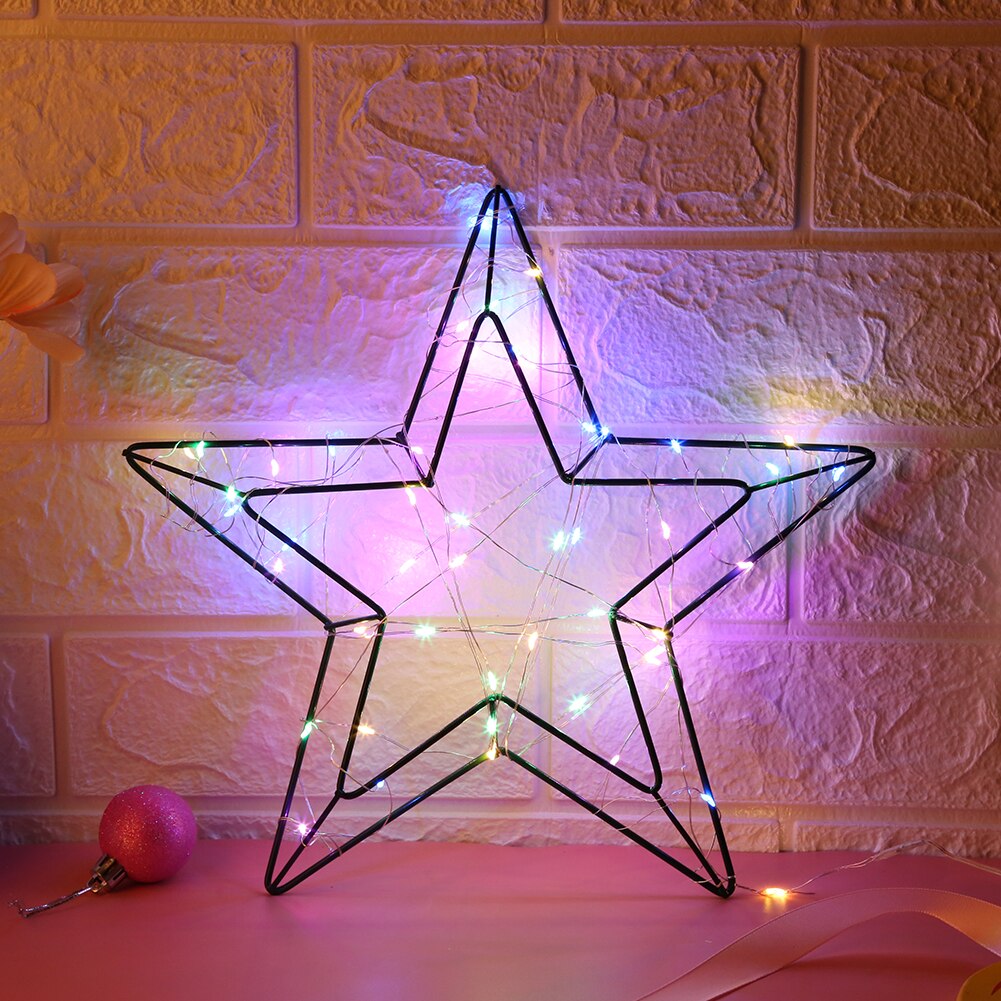 5m 50 LED Fairy String Night Lights Wrought Iron Christmas Wedding Garland Lamp for Indoor Outdoor Garden Decoration Lighting