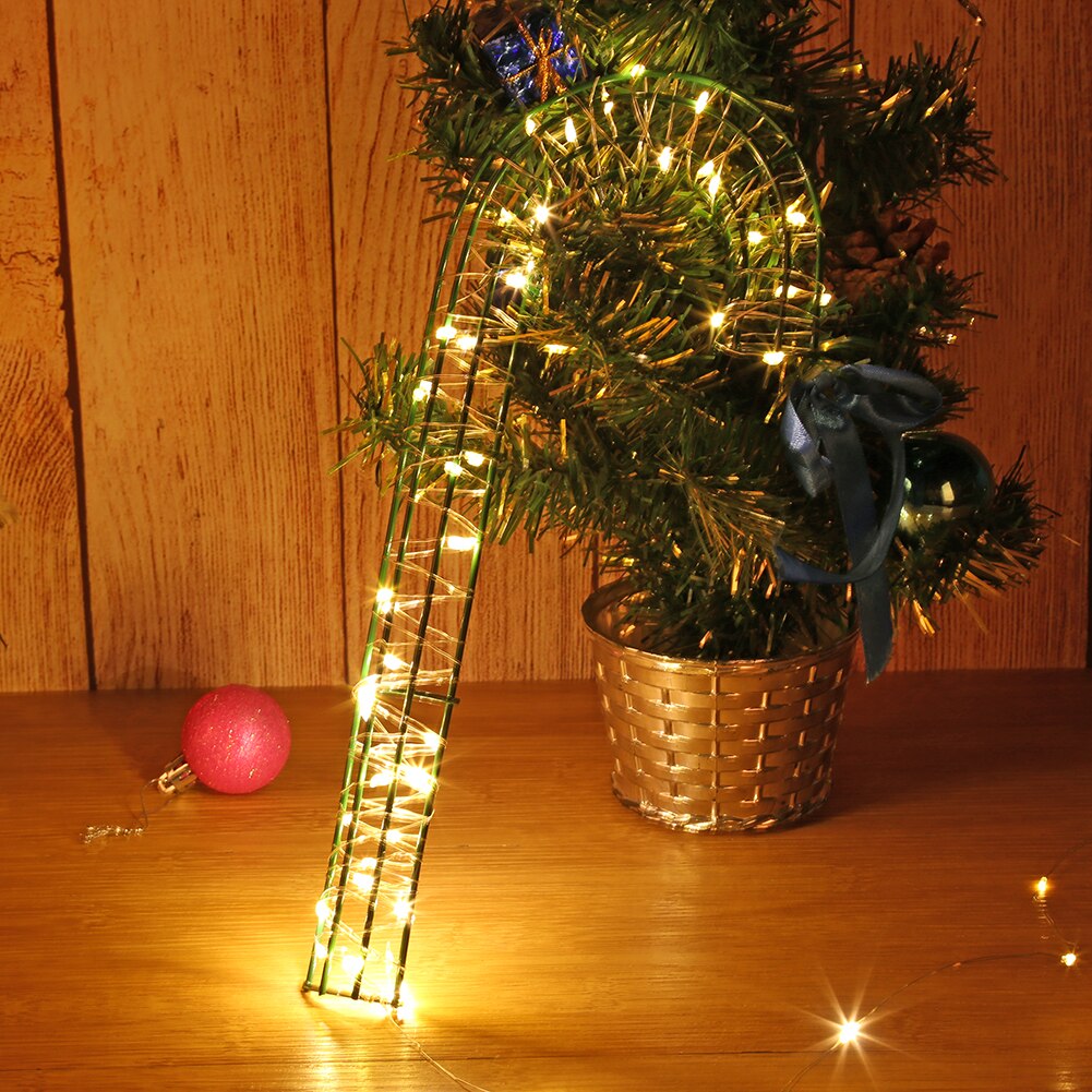 5m 50 LED Fairy String Night Lights Wrought Iron Christmas Wedding Garland Lamp for Indoor Outdoor Garden Decoration Lighting