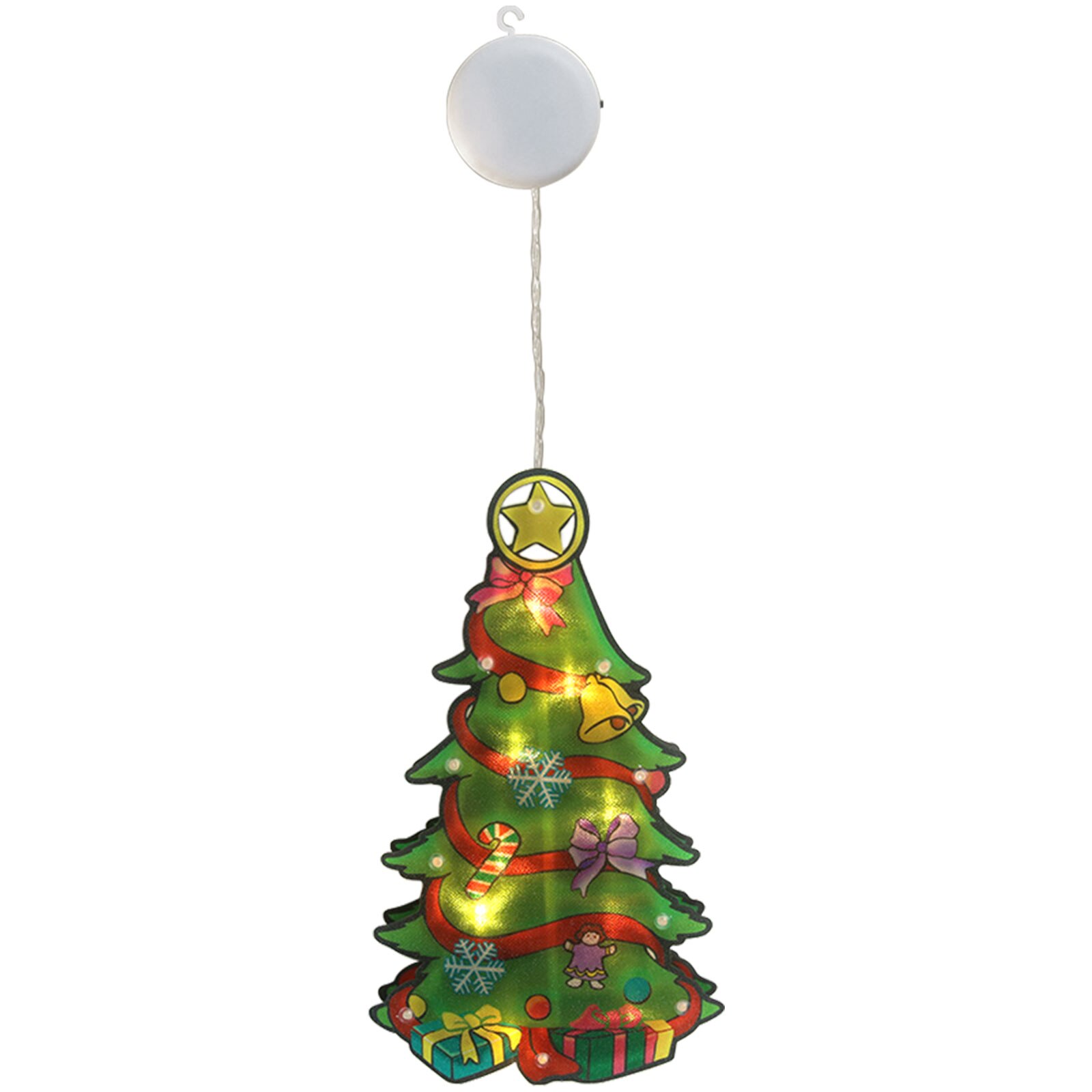 LED Christmas Decoration Lights Santa Claus Snowman Elk Shape Window Suction Cup Lights New Year Xmas Navidad Holiday Home Decor