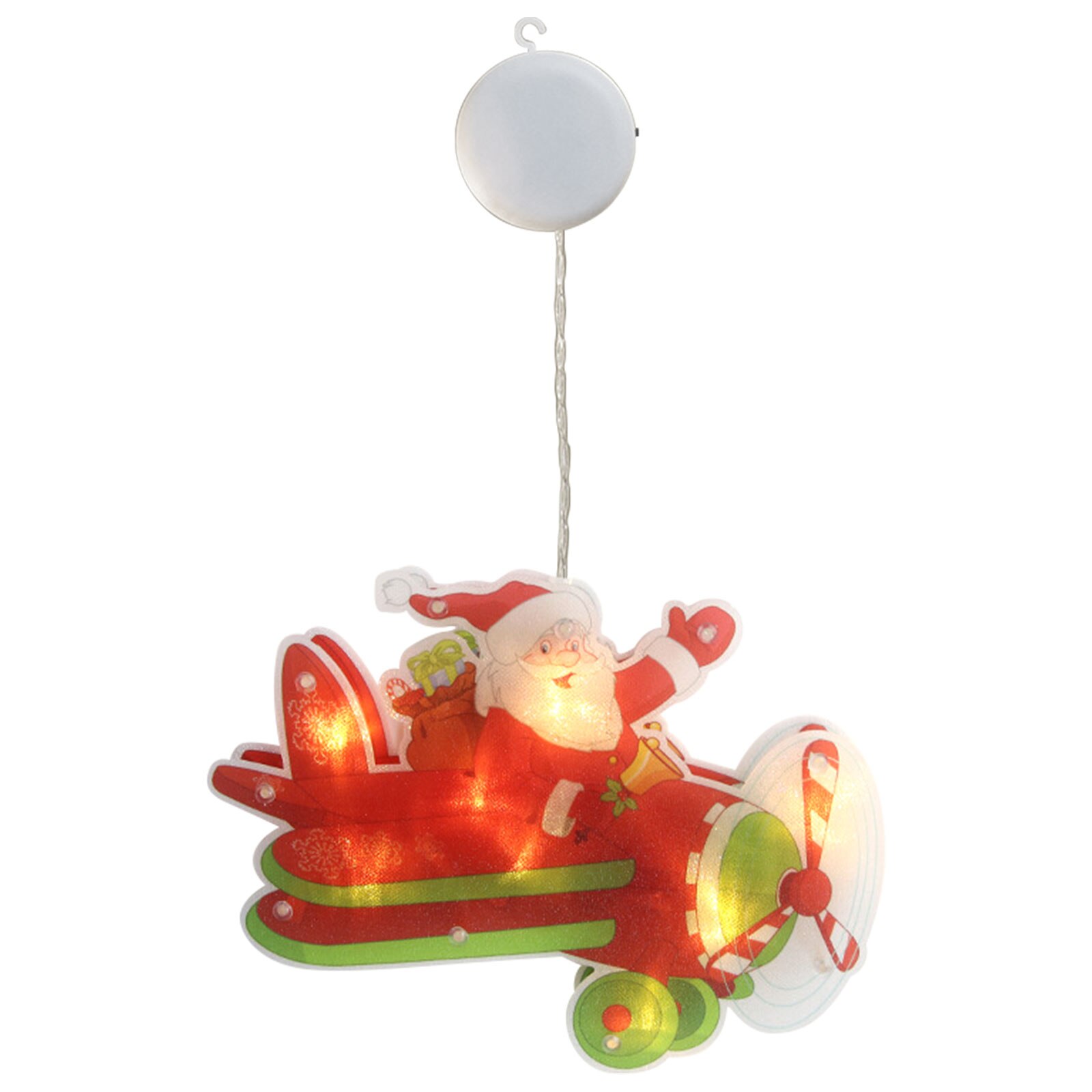 LED Christmas Decoration Lights Santa Claus Snowman Elk Shape Window Suction Cup Lights New Year Xmas Navidad Holiday Home Decor