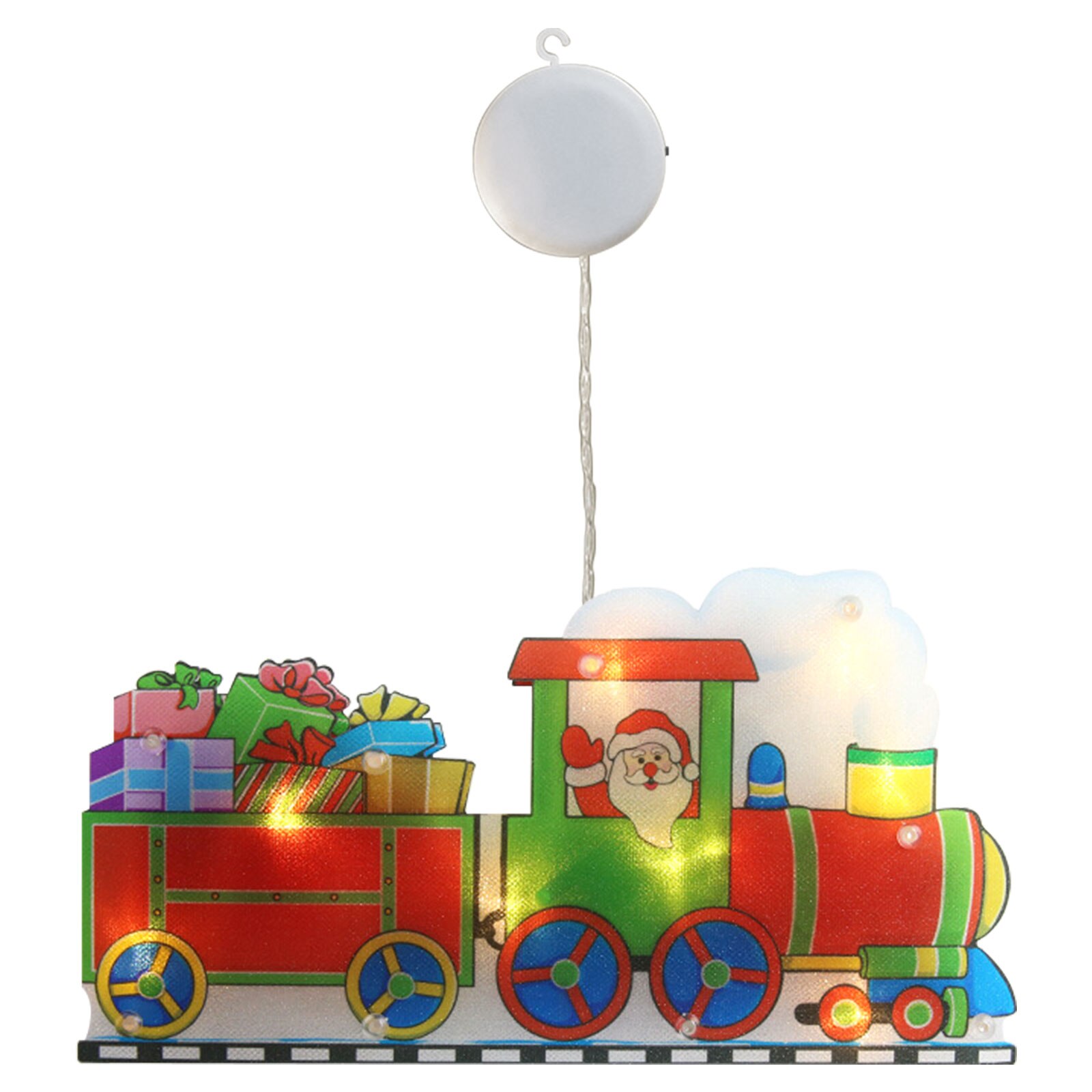LED Christmas Decoration Lights Santa Claus Snowman Elk Shape Window Suction Cup Lights New Year Xmas Navidad Holiday Home Decor