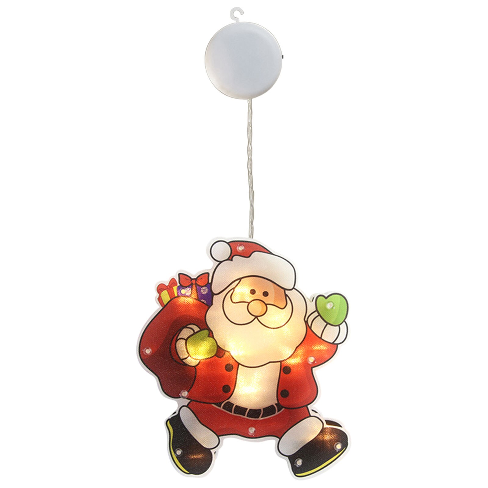 LED Christmas Decoration Lights Santa Claus Snowman Elk Shape Window Suction Cup Lights New Year Xmas Navidad Holiday Home Decor
