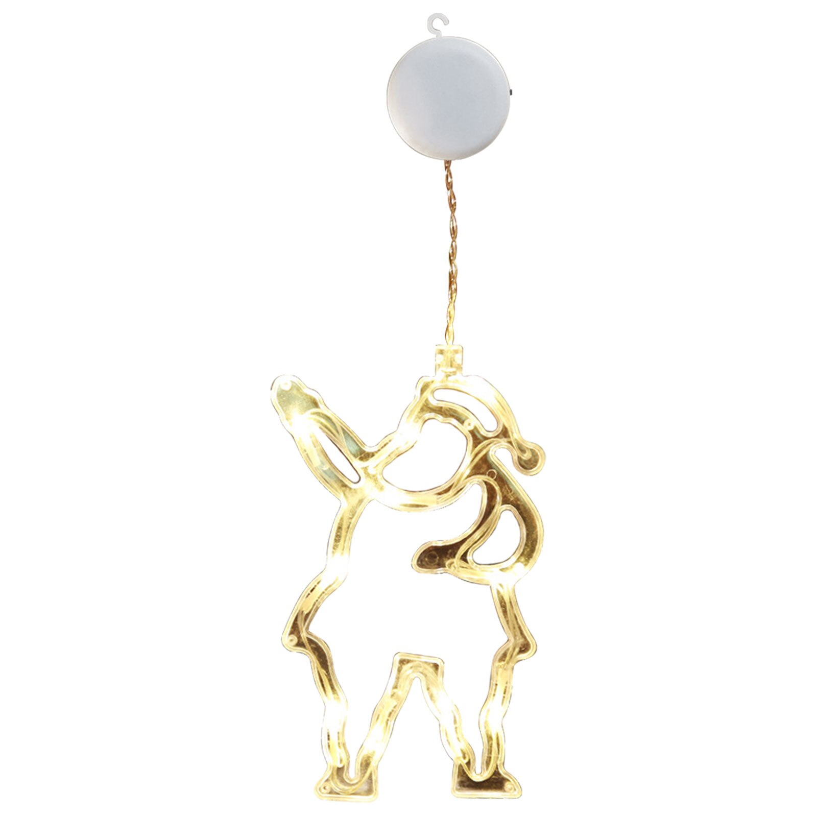 Christmas Star Lights Holiday Window Decoration Christmas LED Star Bell Snowman Santa Suction Cup Fairy Light Home Window Decor