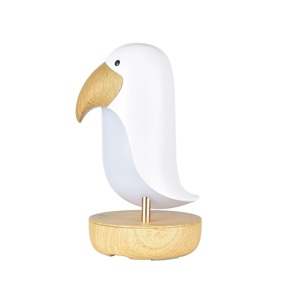 Cute Hornbill LED Night Light Bluetooth-compatible for Kid Sleep Wake Up USB Charge Stepless Dimming Multi Function Bedside Lamp
