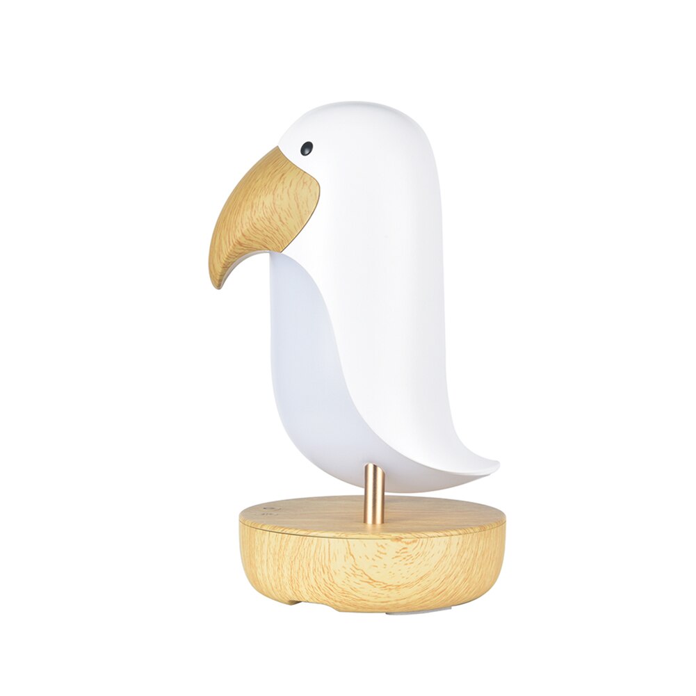 Cute Hornbill LED Night Light Bluetooth-compatible for Kid Sleep Wake Up USB Charge Stepless Dimming Multi Function Bedside Lamp