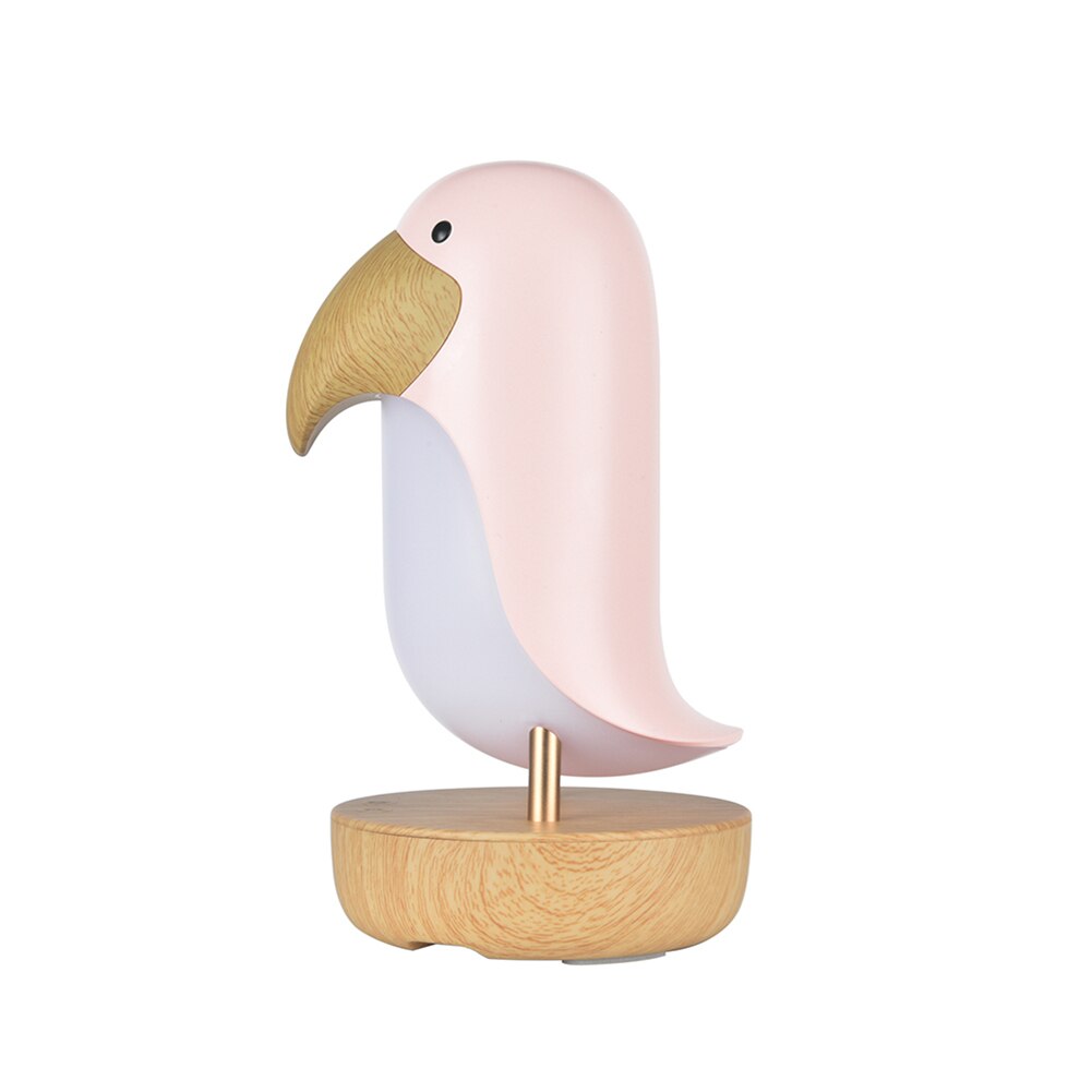 Cute Hornbill LED Night Light Bluetooth-compatible for Kid Sleep Wake Up USB Charge Stepless Dimming Multi Function Bedside Lamp