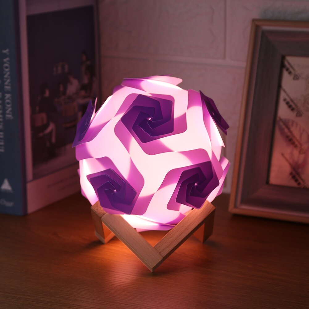 Nordic Modern Table Lamp Night Light Wooden Moon Round Ball Desk USB Light Home Bedroom Christmas Decoration Kid Children Gifts