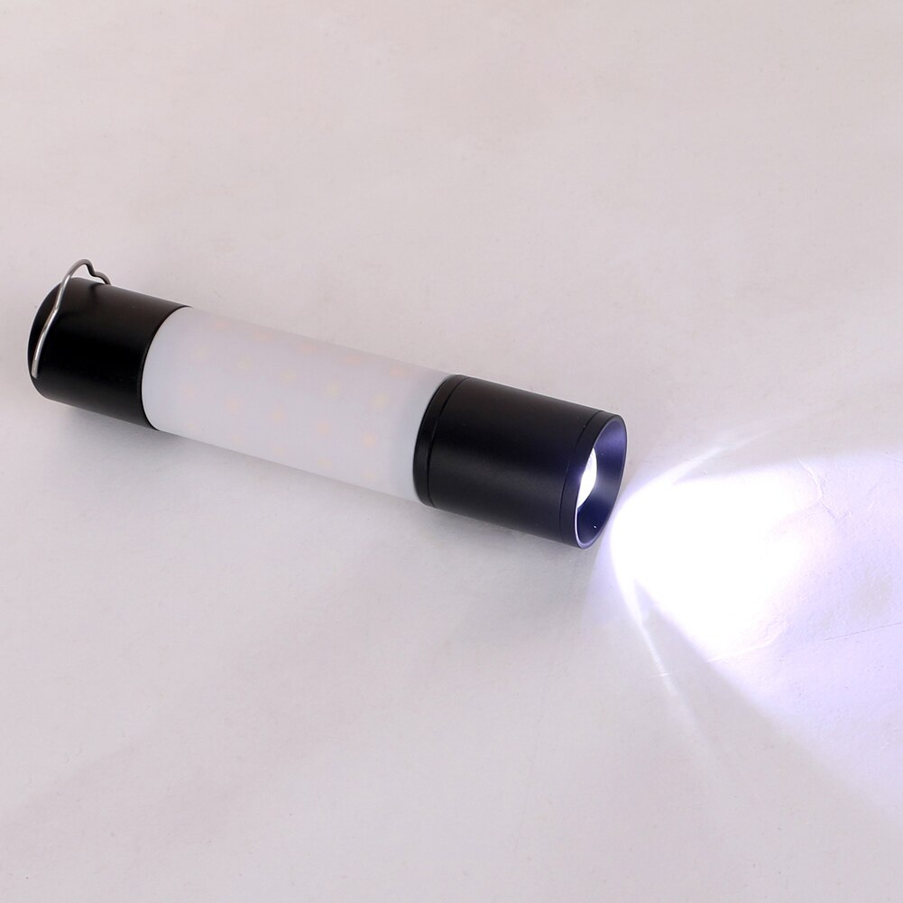 USB Rechargeable Hanging Flashlight Portable Aluminum Alloy Waterproof Zoomable LED Torch Night Light Outdoor Camping Tent Lamp