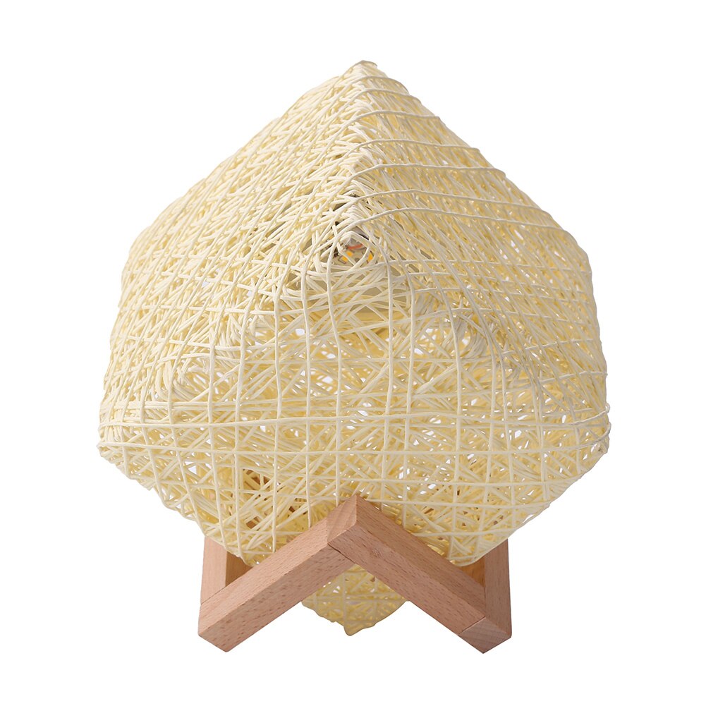 Nordic LED Rattan Night Light Table Lamp Creative Bracket Bedside Starry Sky Projection Lamp Home Party Decoration Lighting Gift