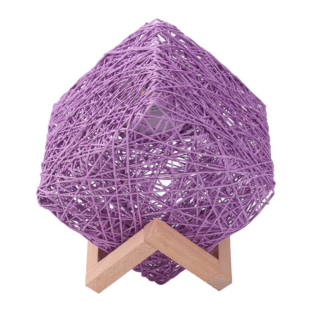 Nordic LED Rattan Night Light Table Lamp Creative Bracket Bedside Starry Sky Projection Lamp Home Party Decoration Lighting Gift