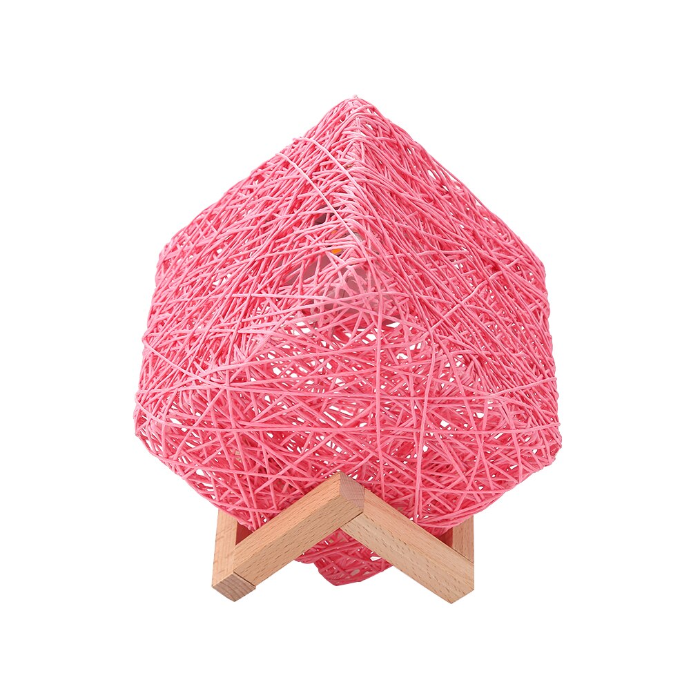 Nordic LED Rattan Night Light Table Lamp Creative Bracket Bedside Starry Sky Projection Lamp Home Party Decoration Lighting Gift