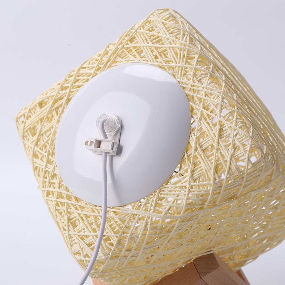 Nordic LED Rattan Night Light Table Lamp Creative Bracket Bedside Starry Sky Projection Lamp Home Party Decoration Lighting Gift