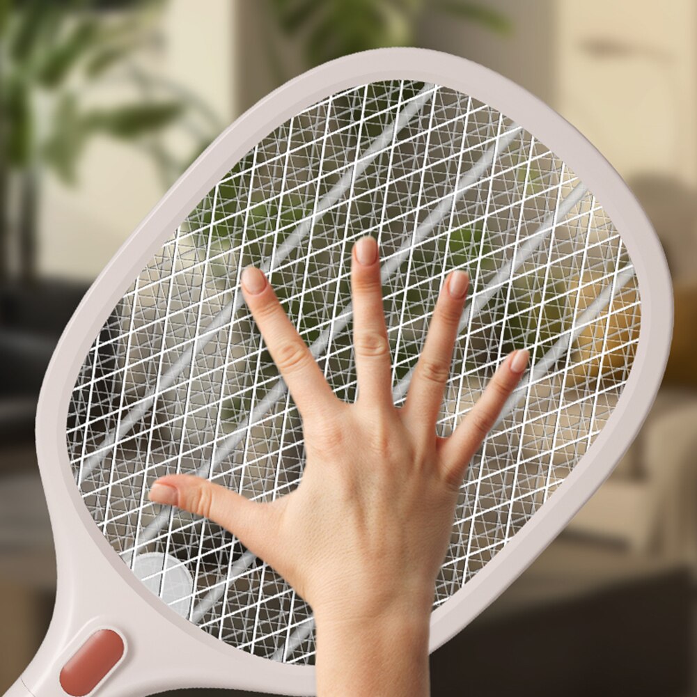 2in1 Electric Insect Racket Zapper USB 1200mAh Rechargeable Mosquito Swatter Kill Fly Bug Zapper Pest Killer Trap Mosquito Lamp