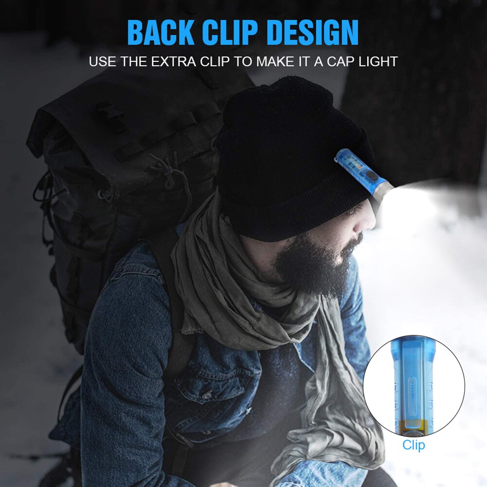 Mini Keychain Torch Flash Lights USB Rechargeable EDC LED Flashlight Lamp Waterproof Portable Light for Emergency Outdoor Tools