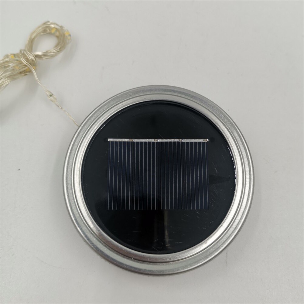 10LED Solar Fairy String Light For Mason Jar Lid Insert With Handle & Bottle Christmas Lights Outdoor Garden Wedding Decor Lamps