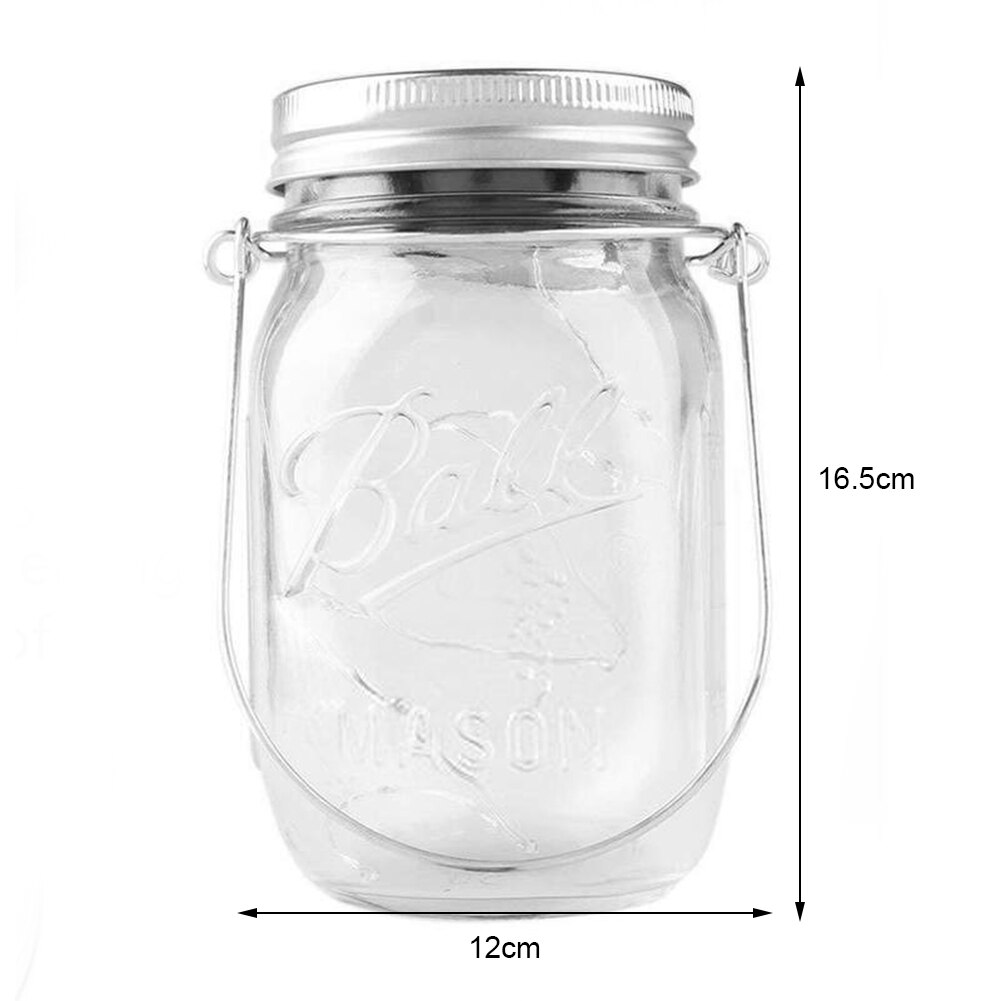 10LED Solar Fairy String Light For Mason Jar Lid Insert With Handle & Bottle Christmas Lights Outdoor Garden Wedding Decor Lamps