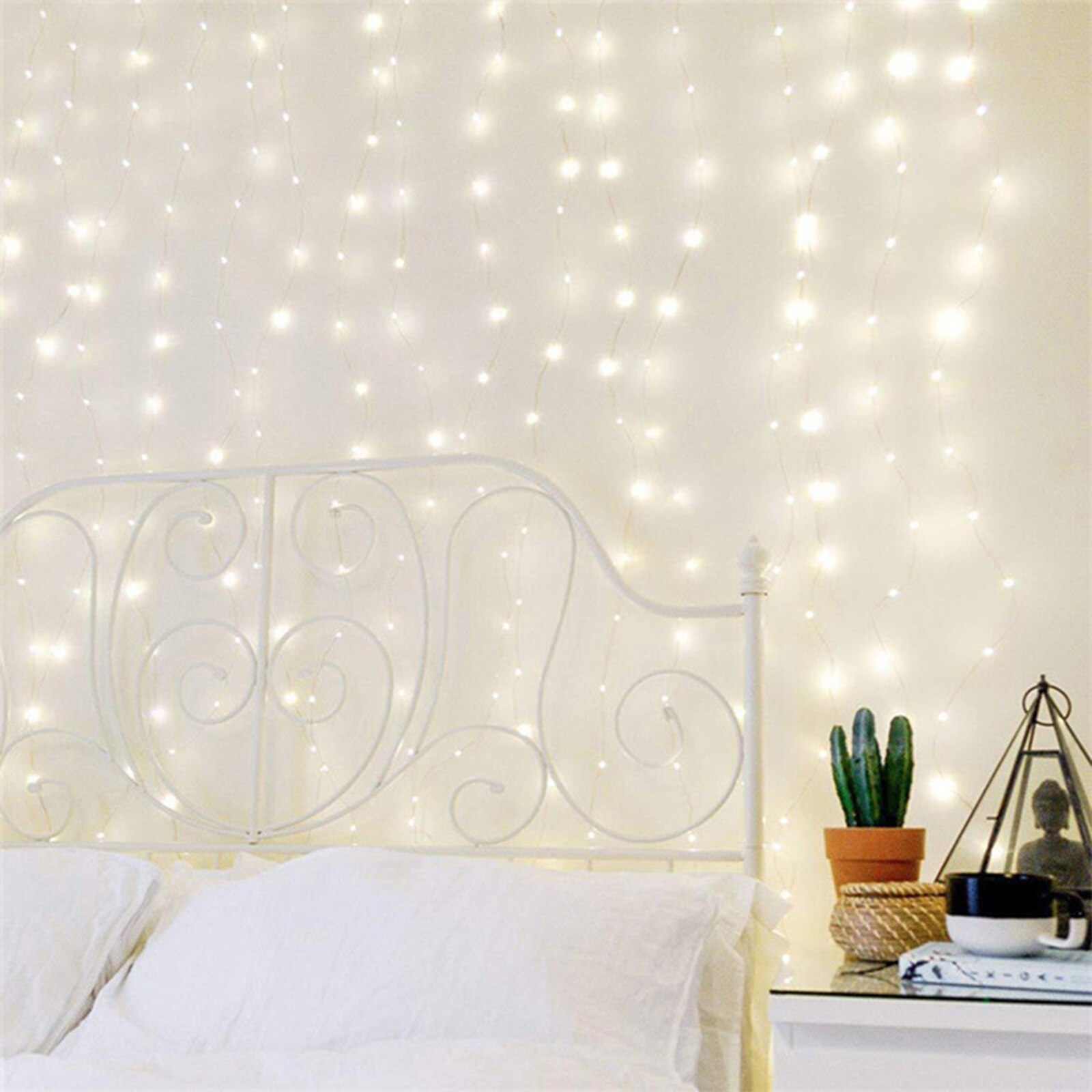 3M LED Fairy Curtain String Lights Garland 8 Mode USB Remote Control Curtain Lamp for Home New Year Holiday Christmas Decoration