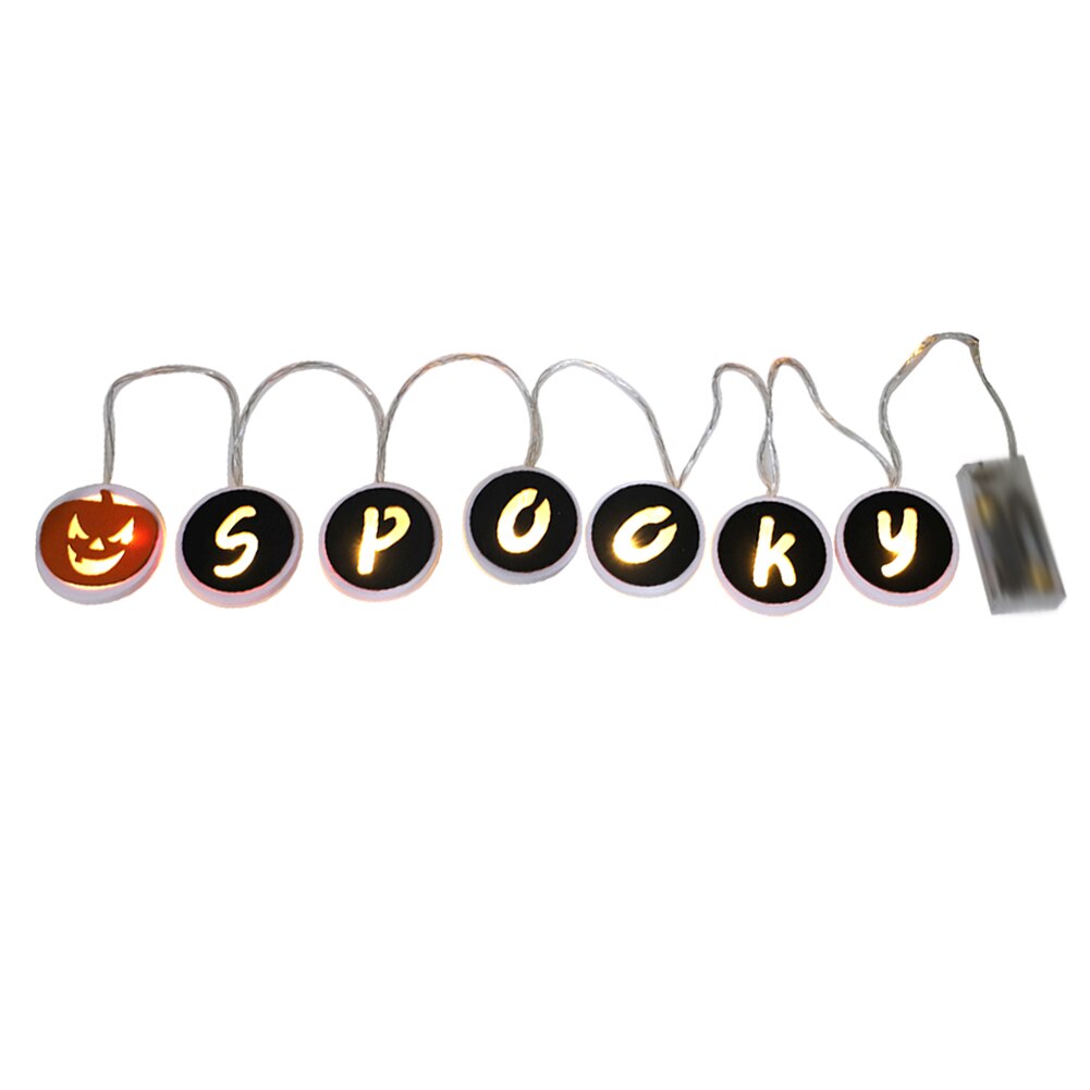 Fairy LED String Lights Home Decoration Halloween Letters Pendant Crafts for Christmas Tree Festival Party Decoration Lighting
