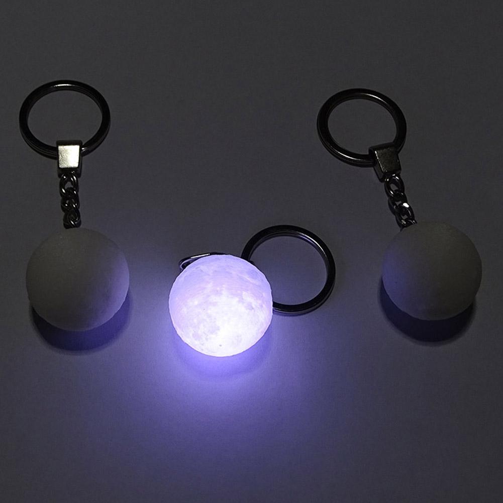 Portable 3D Print Moon Light Keychain Decoration Night Lamp Creative Gifts Decoration Keychain Night Lights