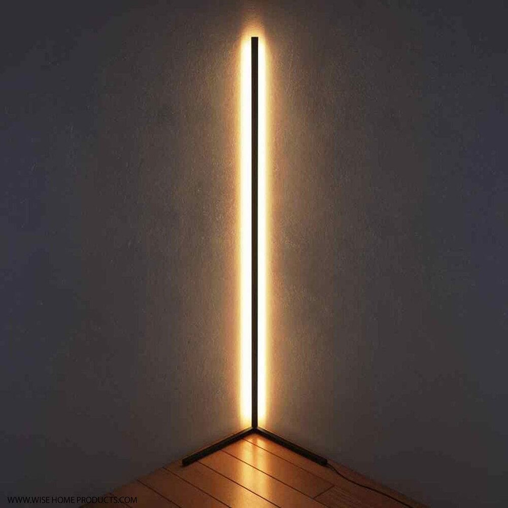 Nordic LED Floor Lamp Modern Simple Warm White Corner Rod Floor Light for Living Room Bedroom Atmosphere Standing Indoor Light