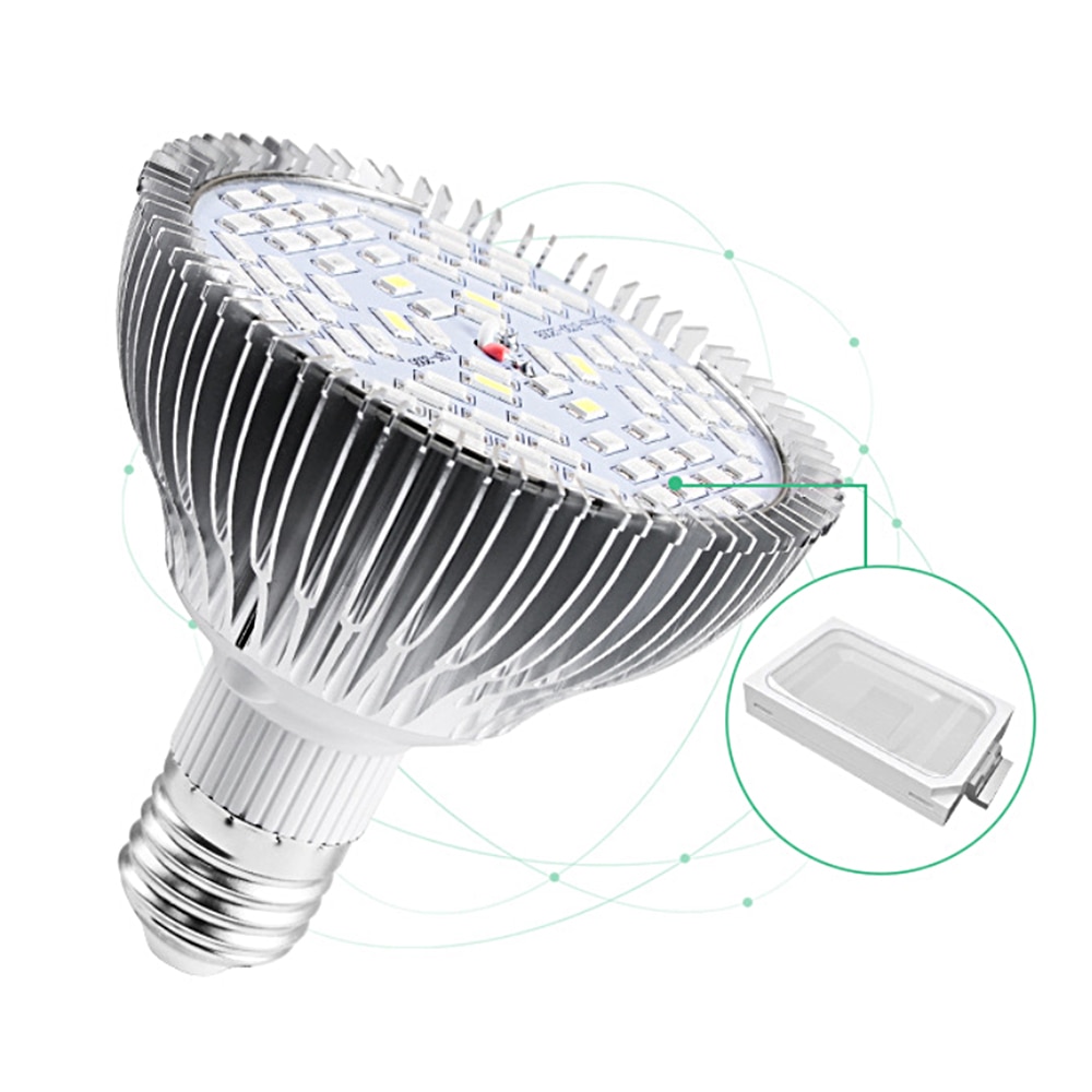 30/80W Full Spectrum Plants Grow Light LED UV Growing Lamp High Efficient Phytolamp For Flowers Plant Seedlings Lighting