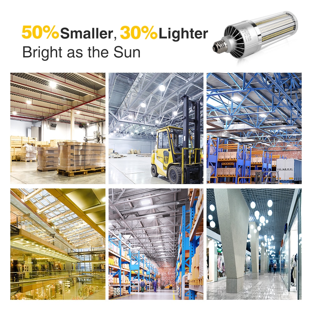LED Corn Lamp E39 E40 LED Corn Light Bulb 50W 120W 200W LED Lamp 110V 220V E27 Aluminum For Warehouse Factory Basement