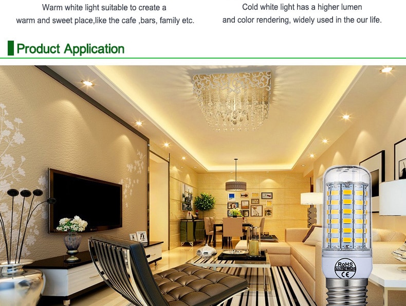 LED Bulb E27 LED Light Bulbs E14 LED Lamp 220V 6 Pcs/Lot Bombilla Chandelier Lighting for Home House Living Room