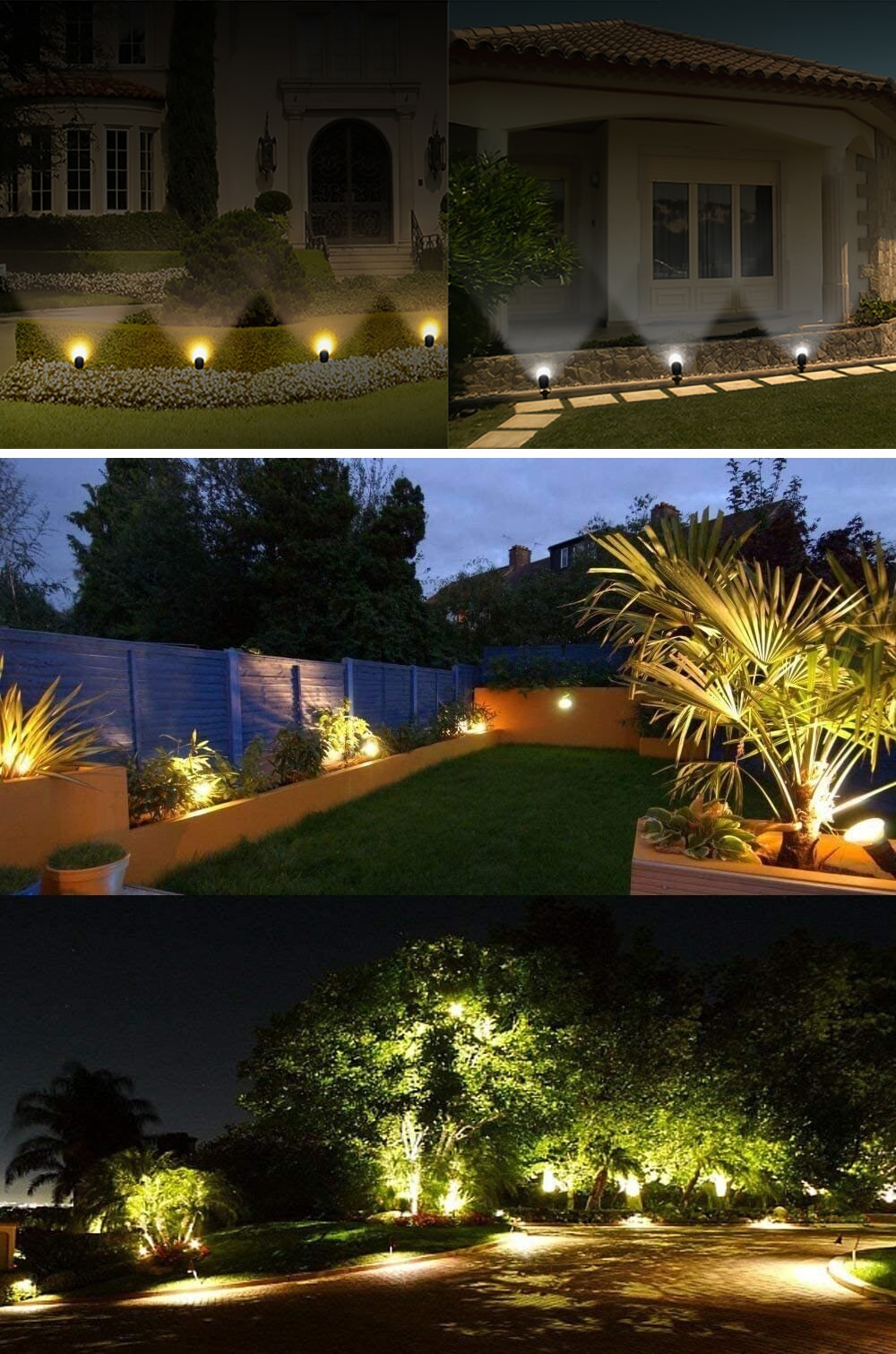 1 TO 4 RGB Outdoor Solar Landscape Light LED IP65 Waterproof Solar Lamp Automatic On/Off Solar Wall Light Garden Patio Lawn Lamp